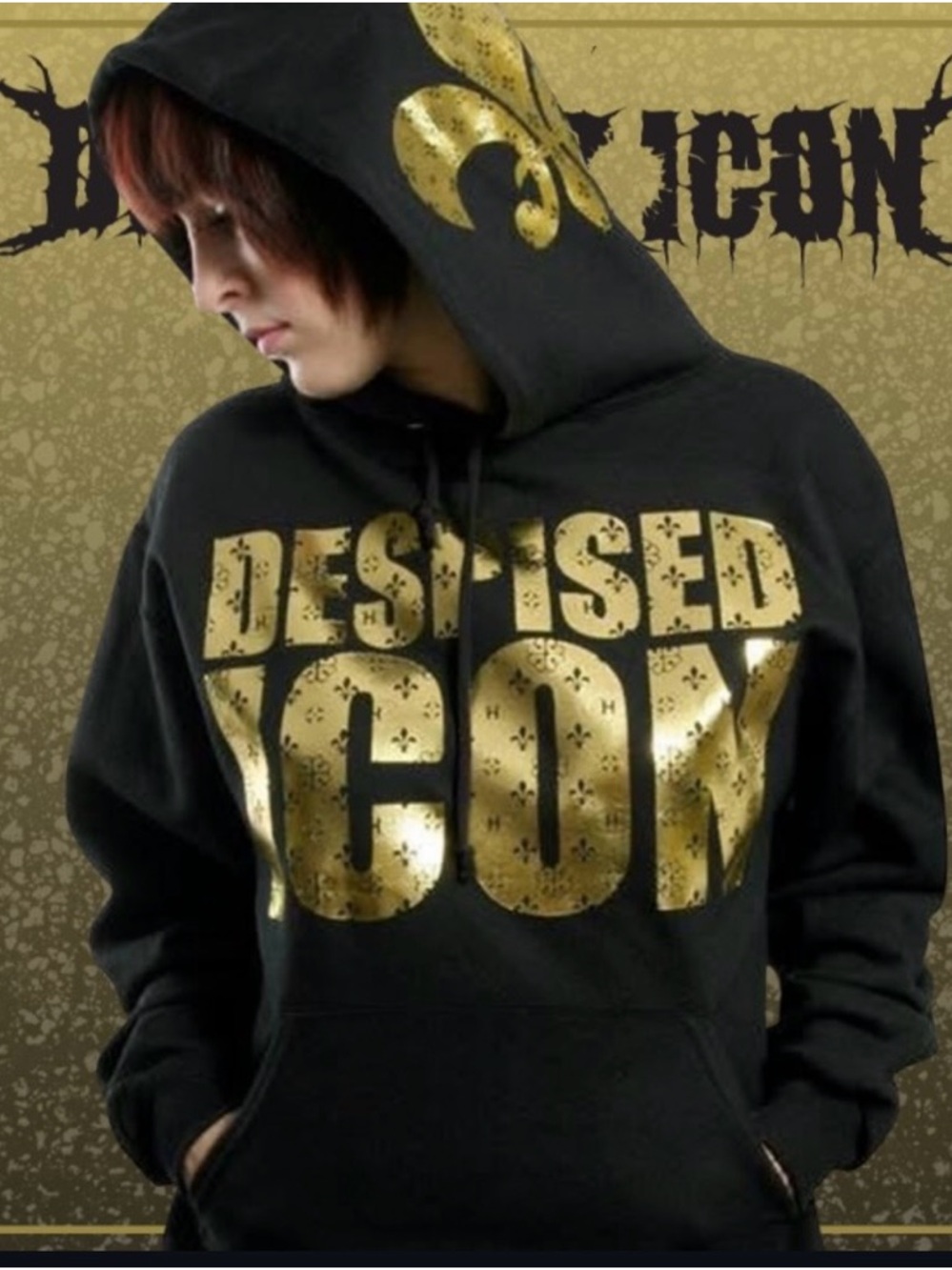 Despised icon black and gold hoodie